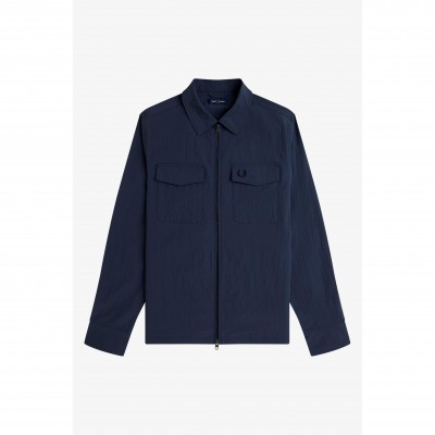 риза,с,дълъг,ръкав,мъжки,якета,fred,perry,men,s,long,sleeve,zip,overshirt,dk,airforce,738