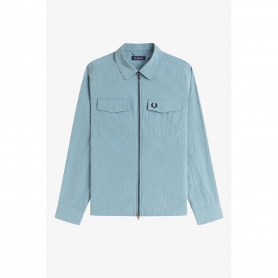 риза,с,дълъг,ръкав,мъжки,якета,fred,perry,men,s,long,sleeve,zip,overshirt,stock,blue,z20