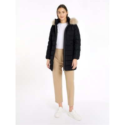 яке,дамски,якета,и,палта,tommy,hilfiger,women's,tyra,water,resistant,duck,down,thigh,length,short,puffer,jacket,black