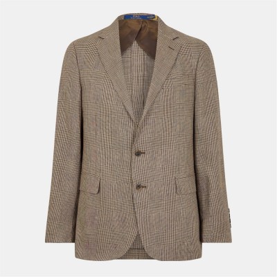 сако,мъжки,якета,polo,ralph,lauren,men's,glenplaid,blazer,tan,brown