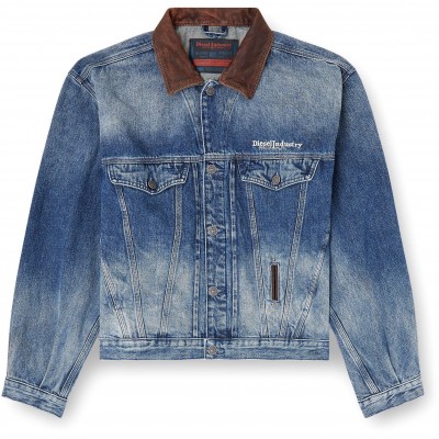 яке,мъжки,якета,diesel,men,s,denim,jacket,mid,blue