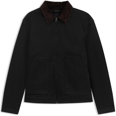 яке,мъжки,якета,boss,men's,hbb,double,breasted,denim,jacket,denim,fabric,black,002