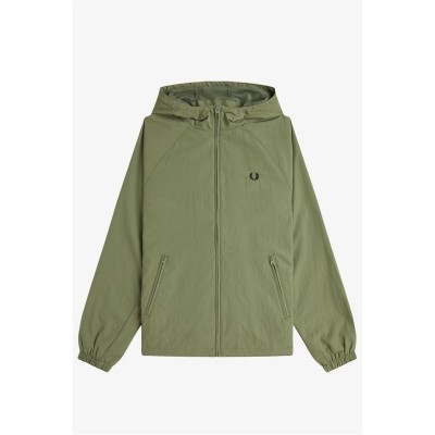 облекла,на,разпродажба,мъжки,якета,fred,perry,men's,taslan,hooded,shell,rain,anorak,olive,mint,x88