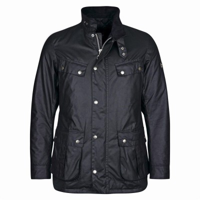яке,мъжки,якета,barbour,international,men,s,duke,water,resistant,windproof,cotton,long,sleeve,wax,jacket,black,bk91