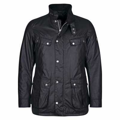 яке,облекла,на,разпродажба,мъжки,якета,barbour,international,men's,duke,water,resistant,windproof,cotton,long,sleeve,wax,jacket,black,bk91