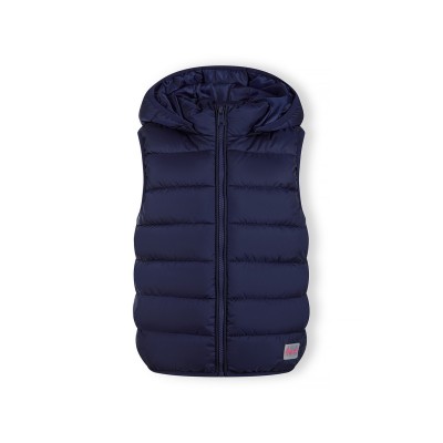 елек,детски,якета,и,палта,детски,3/4,панталони,minoti,girls,quilted,gilet,full,zip,detachable,hood,navy,dark,blue