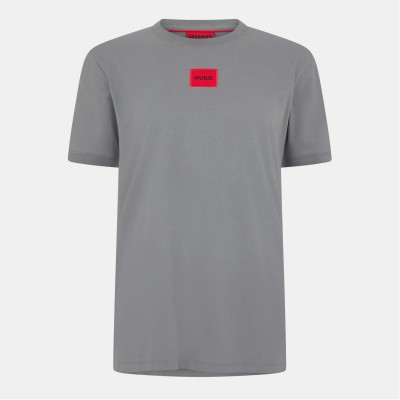 тениска,облекла,на,разпродажба,мъжки,тениски,hugo,men's,regular,fit,diragolino,t,shirt,open,grey