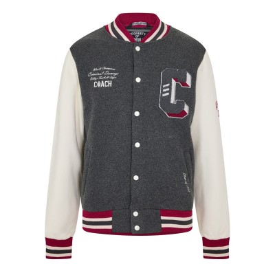мъжко,яке,облекла,на,разпродажба,мъжки,якета,criminal,damage,criminaldamage,varsity,jacket,mens,charcoal