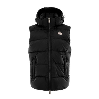 елек,облекла,на,разпродажба,мъжки,якета,pyrenex,men's,spoutnic,water,resistant,duck,down,hooded,gilet,black,0009