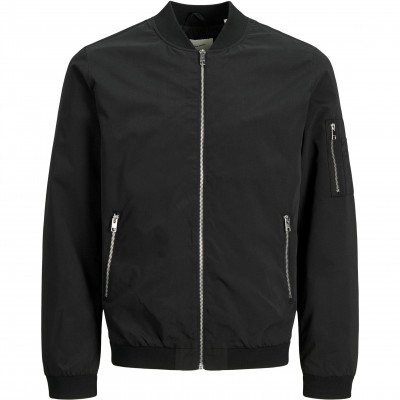 яке,мъжки,якета,jack,and,jones,men,s,rush,water,resistant,long,sleeve,bomber,jacket,black