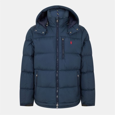 яке,облекла,на,разпродажба,мъжки,якета,polo,ralph,lauren,men's,el,cap,water,resistant,duck,down,detachable,hood,short,puffer,jacket,collection,navy