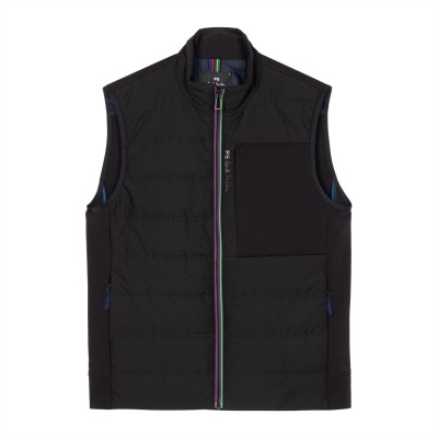 елек,мъжки,якета,ps,paul,smith,patch,stripe,gilet,black