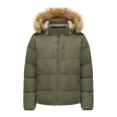 поларено,яке,мъжки,якета,мъжки,якета,и,палта,размер+,soulcal,mens,2,zip,bubble,faux,fur,trim,fleece,lined,short,puffer,jacket,khaki