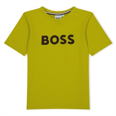 юношеска,тениска,детски,облекла,boss,logo,t,shirt,juniors,lime,606