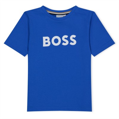 юношеска,тениска,детски,облекла,boss,logo,t,shirt,juniors,blue,846
