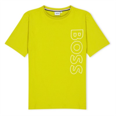тениска,детски,облекла,boss,large,logo,t,shirt,lime,606