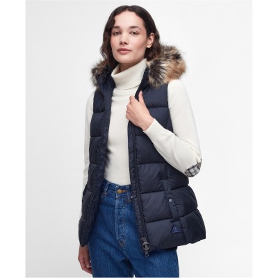 елек,дамски,якета,и,палта,barbour,women's,midhurst,faux,fur,trim,hooded,full,zip,gilet,navy