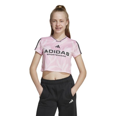 юношеска,футболна,фланелка,разпродажба,adidas,детски,тениски,детски,облекла,adidas,house,of,tiro,colors,of,football,crop,t,shirt,juniors,pink,white