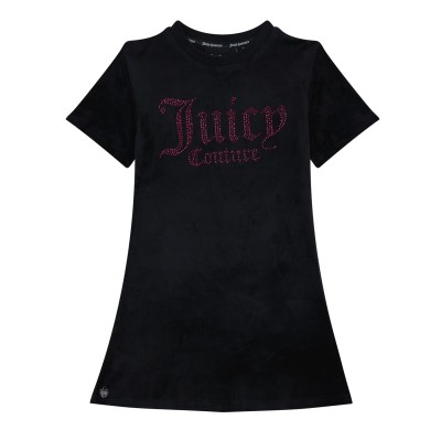 тениска,детски,3/4,панталони,juicy,couture,kids',diamante,t,shirt,dress,jet,black,102