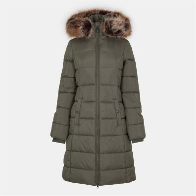 яке,дамски,якета,и,палта,barbour,women's,rosoman,water,resistant,hooded,short,puffer,jacket,dusty,green