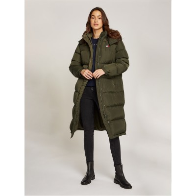 яке,дамски,якета,и,палта,tommy,jeans,alaska,long,puffer,jacket,fatigue,green