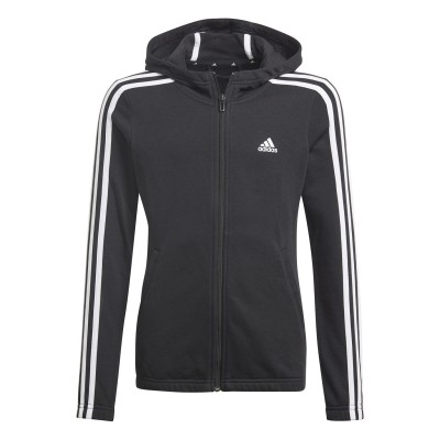 детско,горнище,детски,горнища,с,качулка,adidas,girls,3,stripes,zip,track,top,hoodie,black,white