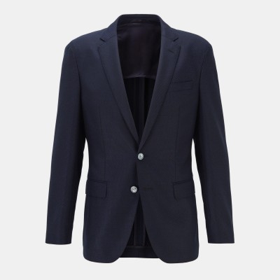 сако,мъжки,якета,hugo,men,s,tailored,long,sleeve,zip,blazer,dark,blue