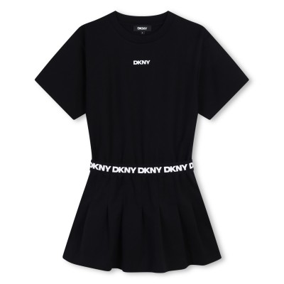 юношеска,рокля,детски,облекла,dkny,logo,dress,juniors,black,09b