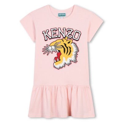 юношеска,рокля,детски,3/4,панталони,kenzo,printed,logo,dress,juniors,pink,45z