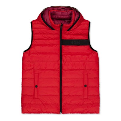 елек,детски,облекла,boss,reversible,gilet,red,97d