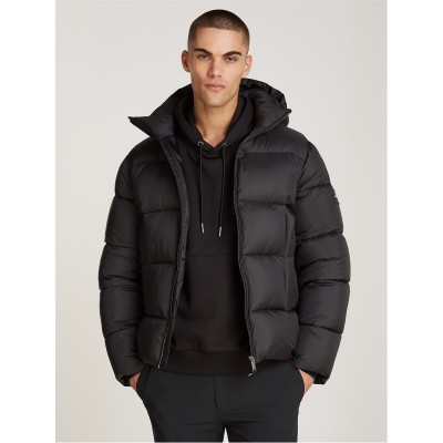 яке,мъжки,якета,calvin,klein,hooded,quilt,puffer,jacket,ck,black