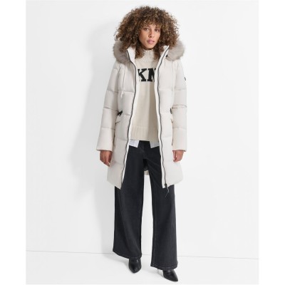 яке,дамски,якета,и,палта,dkny,long,fur,jacket,white