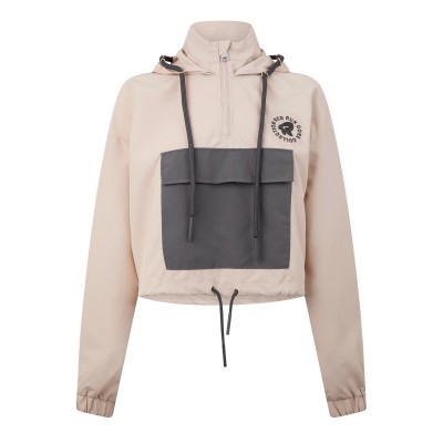 дамски,якета,и,палта,red,run,women's,cropped,hooded,quarter,zip,long,sleeve,windbreaker,sand,storm