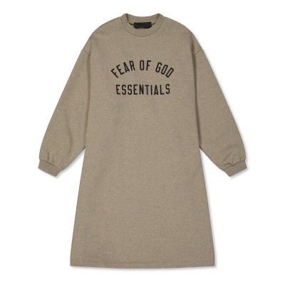 детска,тениска,детски,3/4,панталони,fear,of,god,essentials,unisex,kids,long,sleeve,logo,relaxed,fit,t,shirt,dress,heather,grey