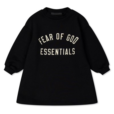 детска,тениска,детски,3/4,панталони,fear,of,god,essentials,unisex,kids,long,sleeve,logo,relaxed,fit,t,shirt,dress,black