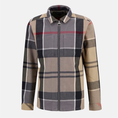 риза,с,дълъг,ръкав,мъжки,якета,barbour,men's,lannich,tartan,cotton,long,sleeve,overshirt,dress,trtn,tn31