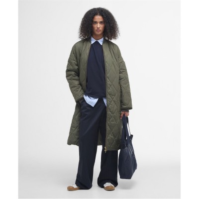 яке,дамски,якета,и,палта,barbour,women's,rhea,diamond,quilted,longline,jacket,olive,tartan