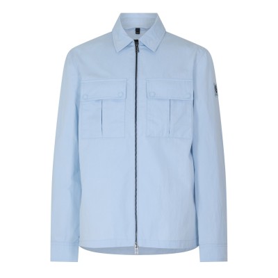 риза,с,дълъг,ръкав,облекла,на,разпродажба,мъжки,якета,belstaff,men's,stride,zip,collar,long,sleeve,overshirt,sky,blue