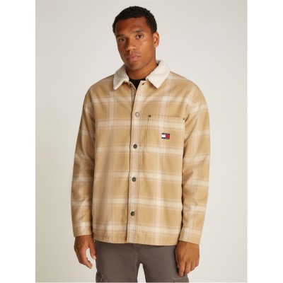 мъжки,якета,tommy,jeans,tjm,check,teddy,mix,os,ext,relic,tan