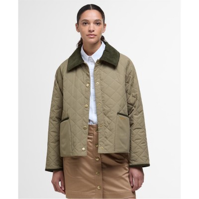 яке,дамски,якета,и,палта,barbour,women's,anise,corduroy,trim,long,sleeve,quilted,jacket,dusky,green