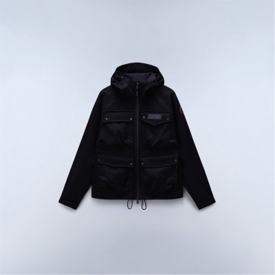 облекла,на,разпродажба,мъжки,якета,napapijri,men's,rivalto,water,resistant,long,sleeve,rain,anorak,black,beauty