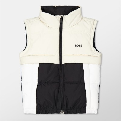 елек,детски,3/4,панталони,boss,kids',sleeveless,colour,block,gilet,sand,249