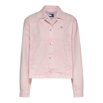 яке,дамски,якета,и,палта,tommy,jeans,women's,essential,cotton,barn,jacket,precious,pink