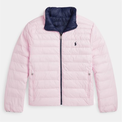 яке,детски,3/4,панталони,polo,ralph,lauren,kids',ralph,lauren,reversible,water,repellent,wind,resistant,funnel,neck,short,puffer,jacket,hint,of,pink