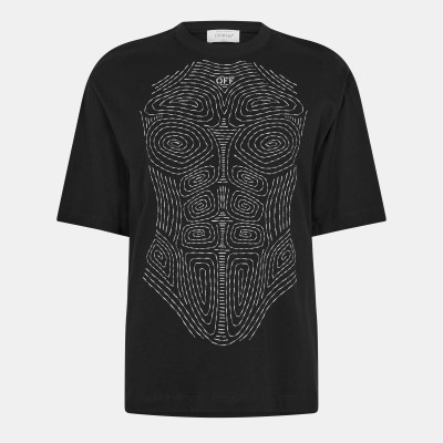 тениска,мъжки,тениски,off,white,men,s,stitch,short,sleeve,contrast,stitch,t,shirt,blk,wht,1001