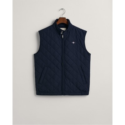 потник,облекла,на,разпродажба,мъжки,якета,gant,quilted,windcheater,vest,evening,bl,evening,433