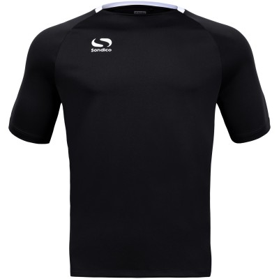 sondico,fundamental,polyester,football,top,mens,black,white