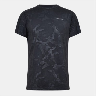 тениска,горнища,за,физическо,лека,атлетика,мъжко,фитнес,облекло,всички,фитнес,облекла,gym,king,debossed,camo,ss,tee,black,black