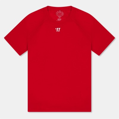 warrior,kids',tech,short,sleeve,performance,gym,top,red