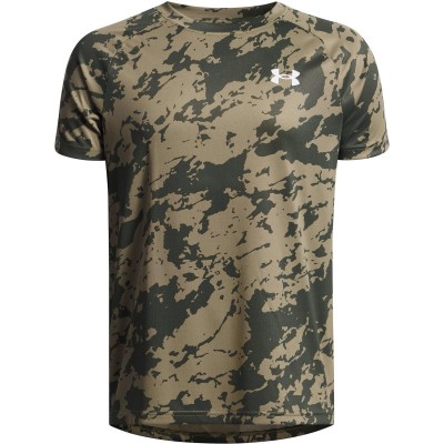 юношеска,тениска,детски,тениски,лека,атлетика,under,armour,tech,2,0,short,sleeve,t,shirt,juniors,green,camo